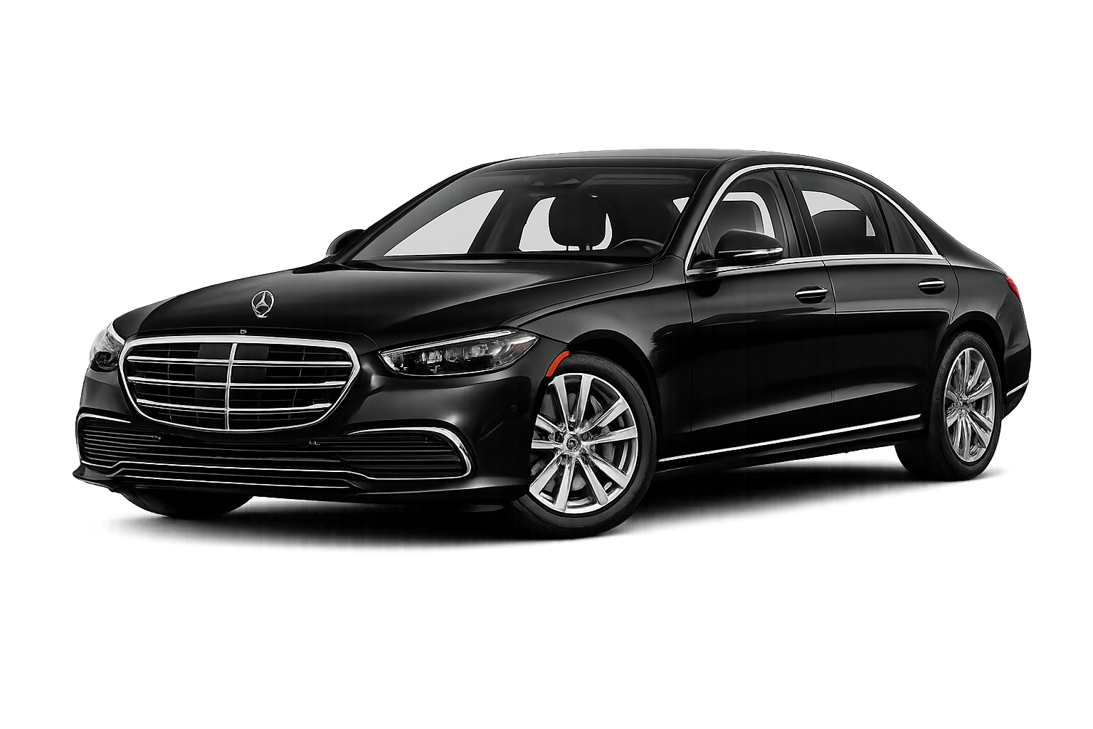 Luxury taxi at Brussels Airport arrivals for a private transfer